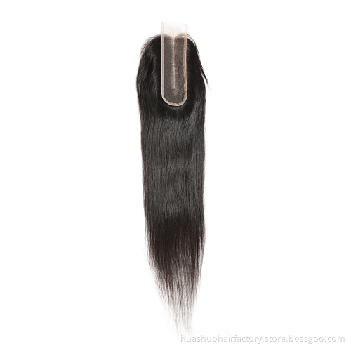 Single Donor Brazilian Kim K Closure Straight Remy Virgin 2 X 6 2*6 Human Hair Middle Part Lace Front Closure